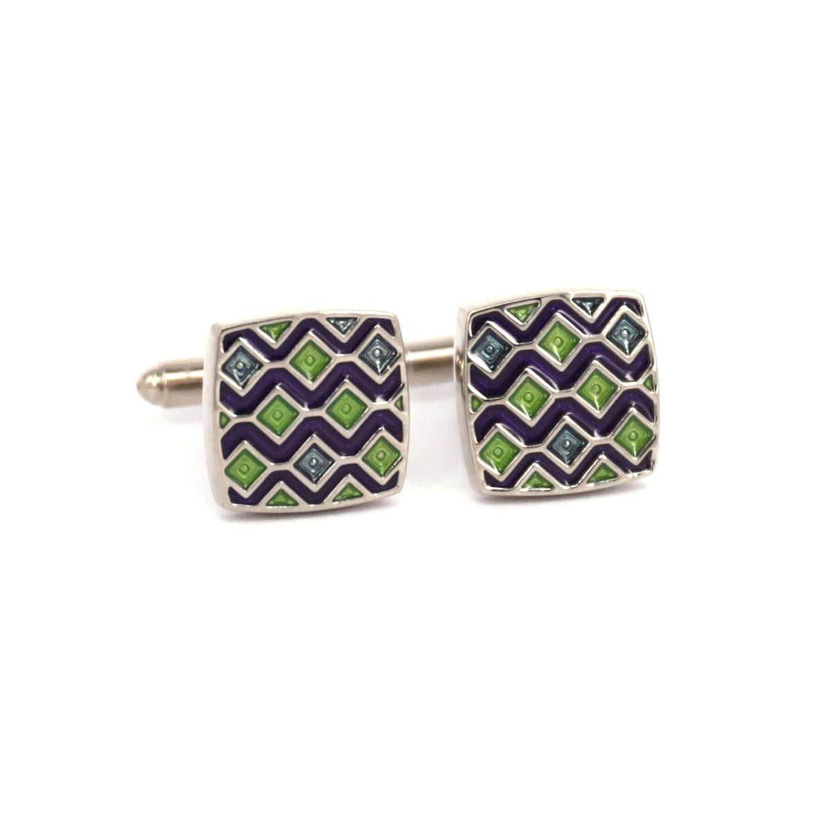 Floral motif in Square Cufflinks-Cufflinks.com.sg