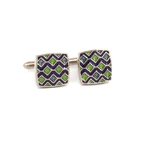 Floral motif in Square Cufflinks-Cufflinks.com.sg