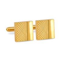 Gold Square Cufflinks with Fine Intrici Details F-Cufflinks.com.sg