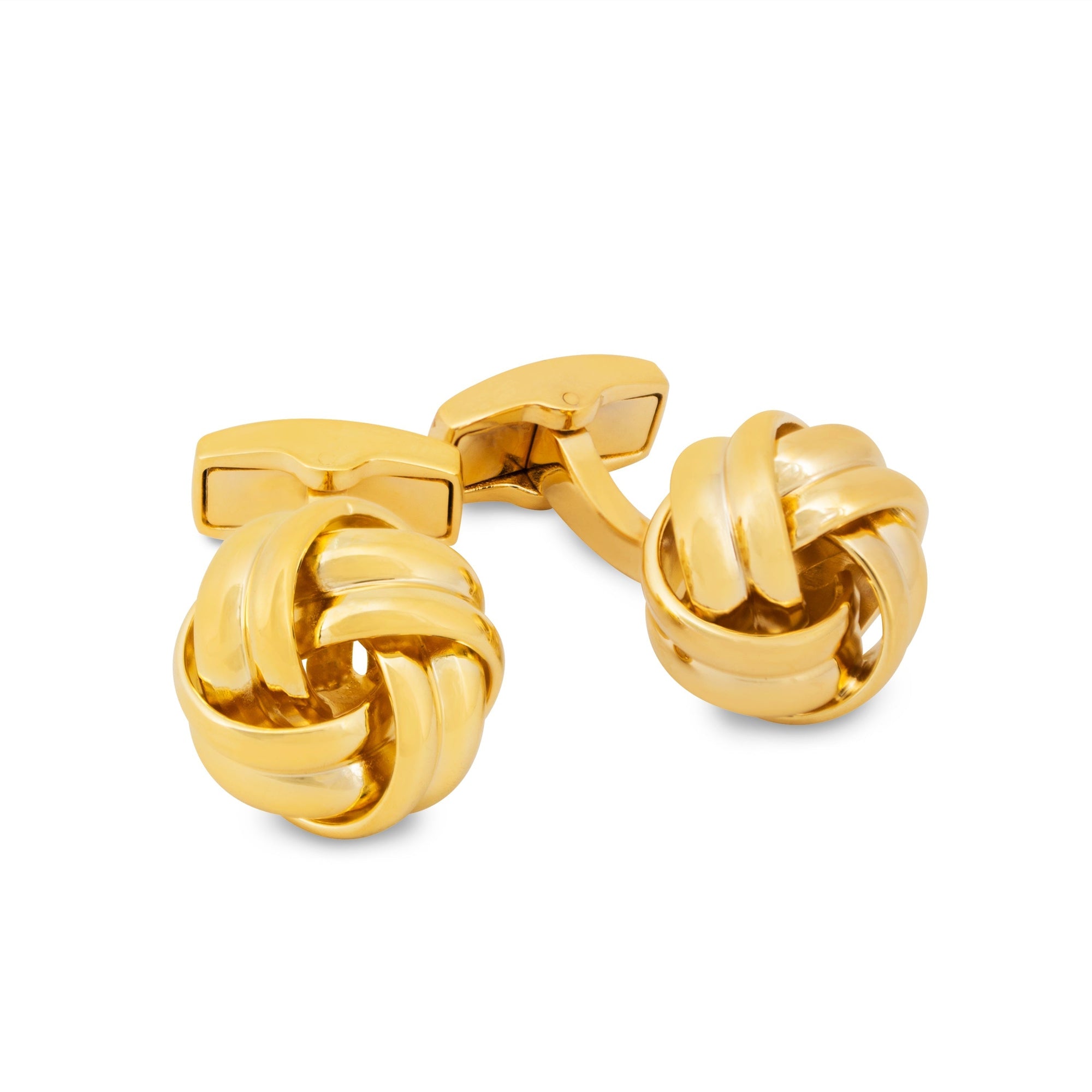 A.Azthom Gordian Knot Yellow Gold-tone Cufflinks-Cufflinks.com.sg