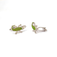 Green Alligator, Crocodile Cufflinks-Cufflinks.com.sg