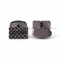 Grill and Shield Cufflinks in Gunmetal-Cufflinks.com.sg