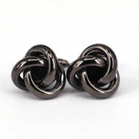 Gunmetal Big Wire Knot Cufflinks-Cufflinks.com.sg