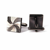 Gunmetal Cufflinks with Detailing-Cufflinks.com.sg