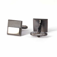 Gunmetal Cufflinks with Detailing-Cufflinks.com.sg