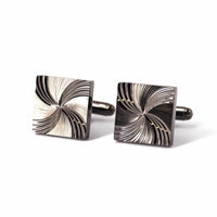 Gunmetal Cufflinks with Detailing-Cufflinks.com.sg
