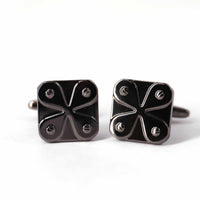 Gunmetal Cufflinks with Detailing-Cufflinks.com.sg