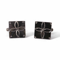 Gunmetal Cufflinks with Detailing-Cufflinks.com.sg