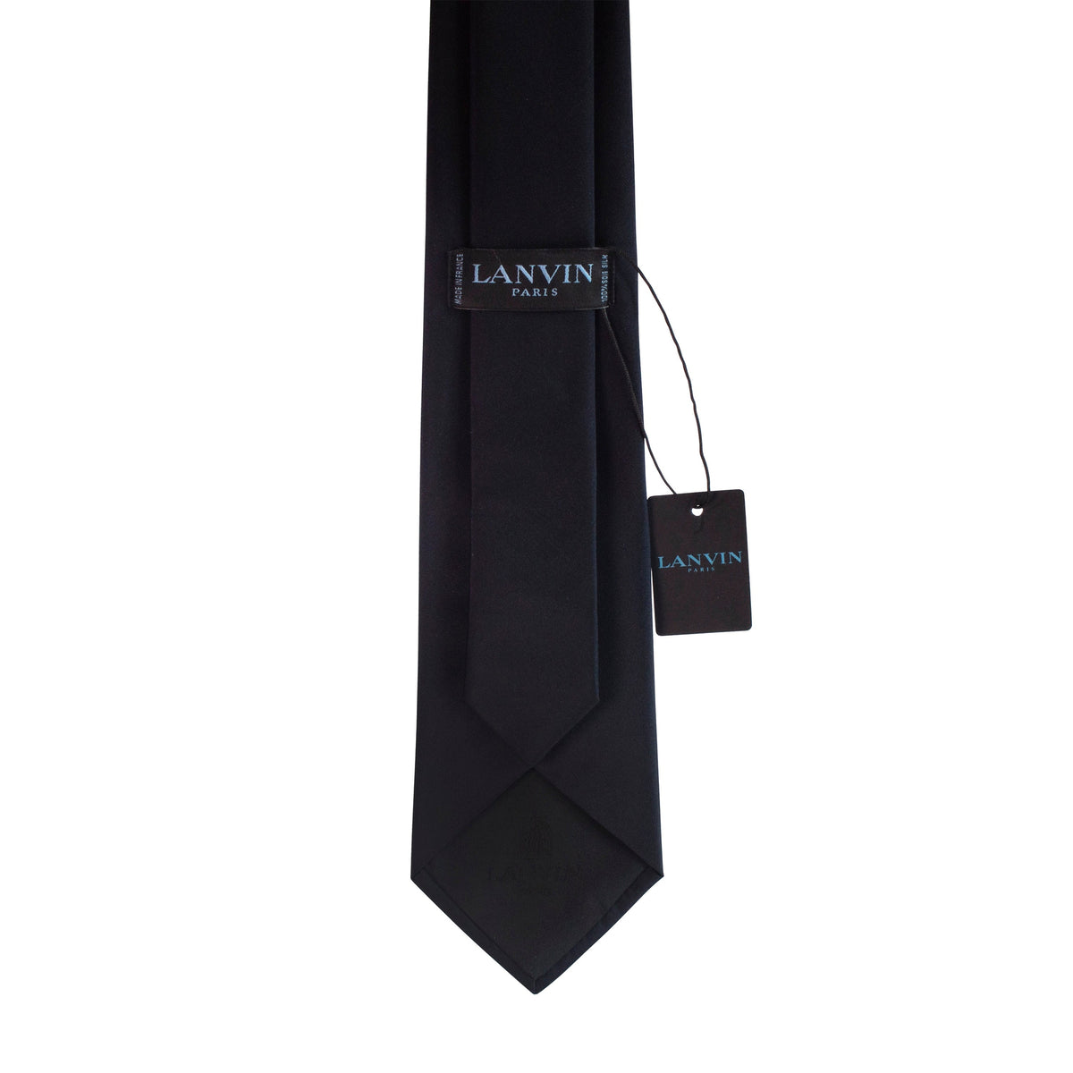 Lanvin Scarab Beetle Embroidered Silk Satin Necktie in Navy Blue-Cufflinks.com.sg | Neckties.com.sg