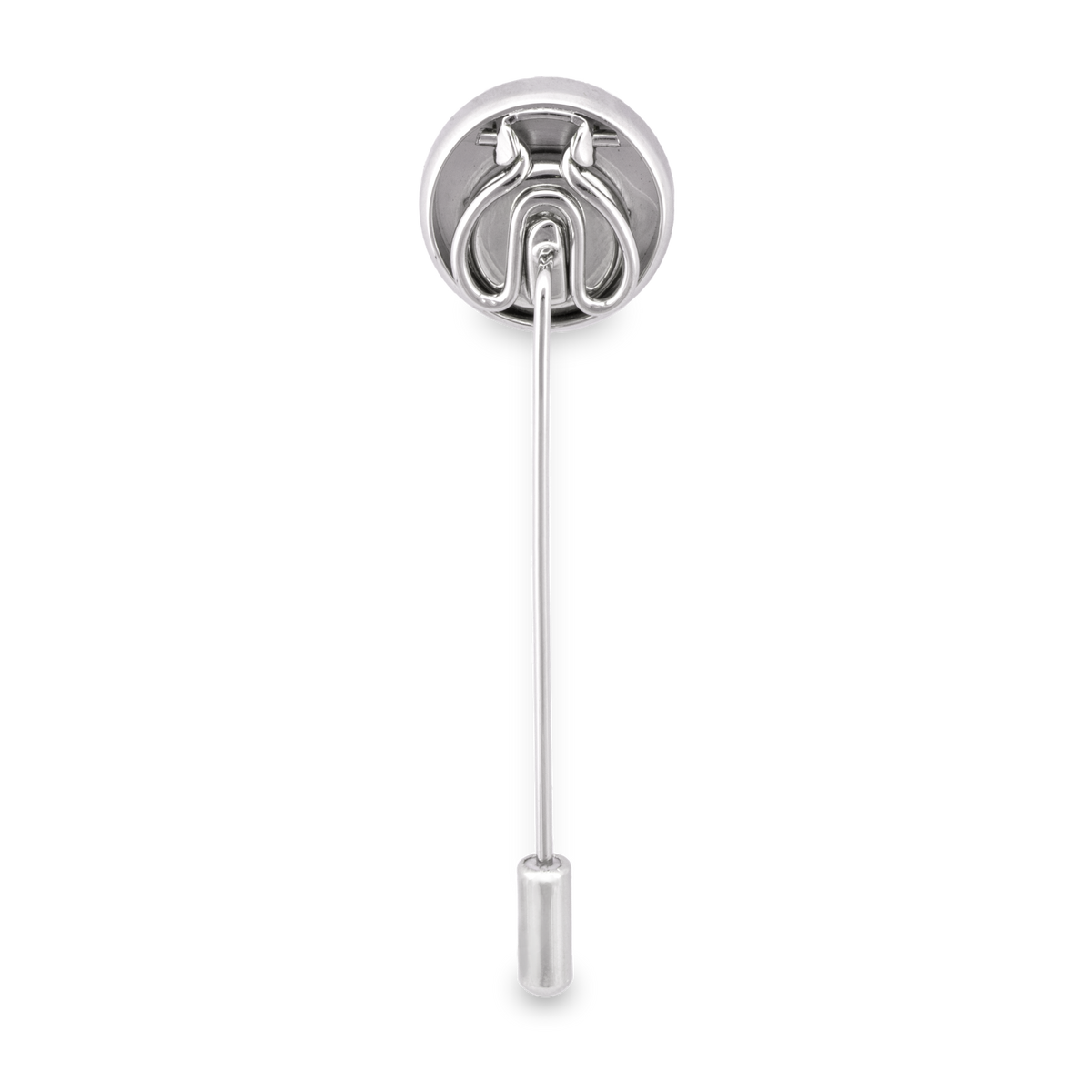 Lapel with Clip-on Monogram Etched Silver Button Covers-Cufflinks.com.sg