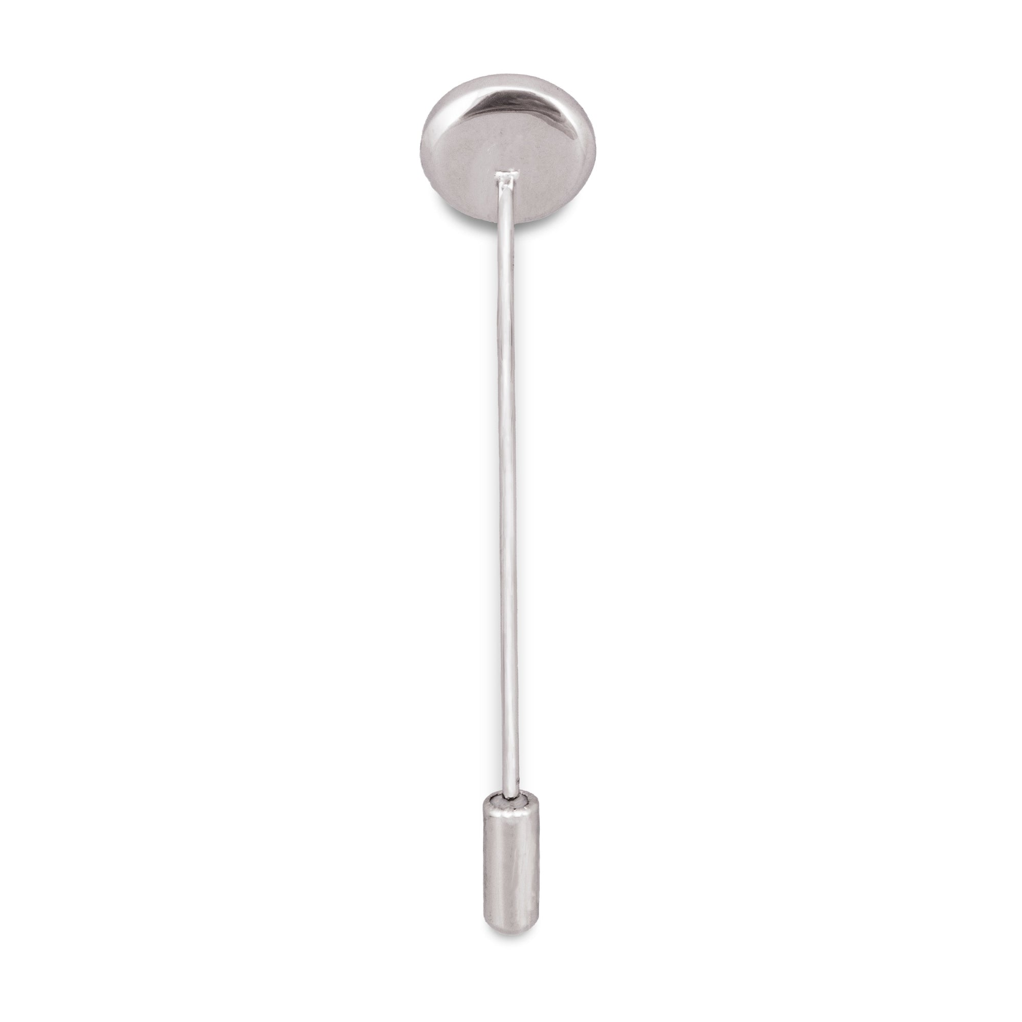 Lapel with Clip-on Monogram Etched Silver Button Covers-Cufflinks.com.sg