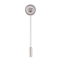 Lapel with Clip-on Monogram Etched Silver Button Covers-Cufflinks.com.sg
