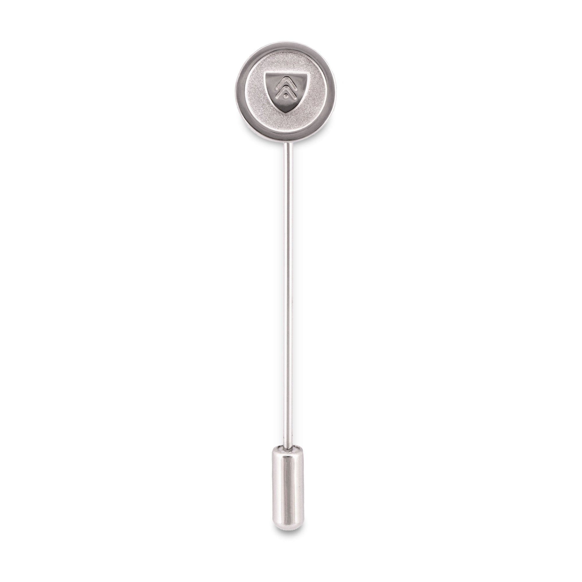 Lapel with Clip-on Monogram Etched Silver Button Covers-Cufflinks.com.sg