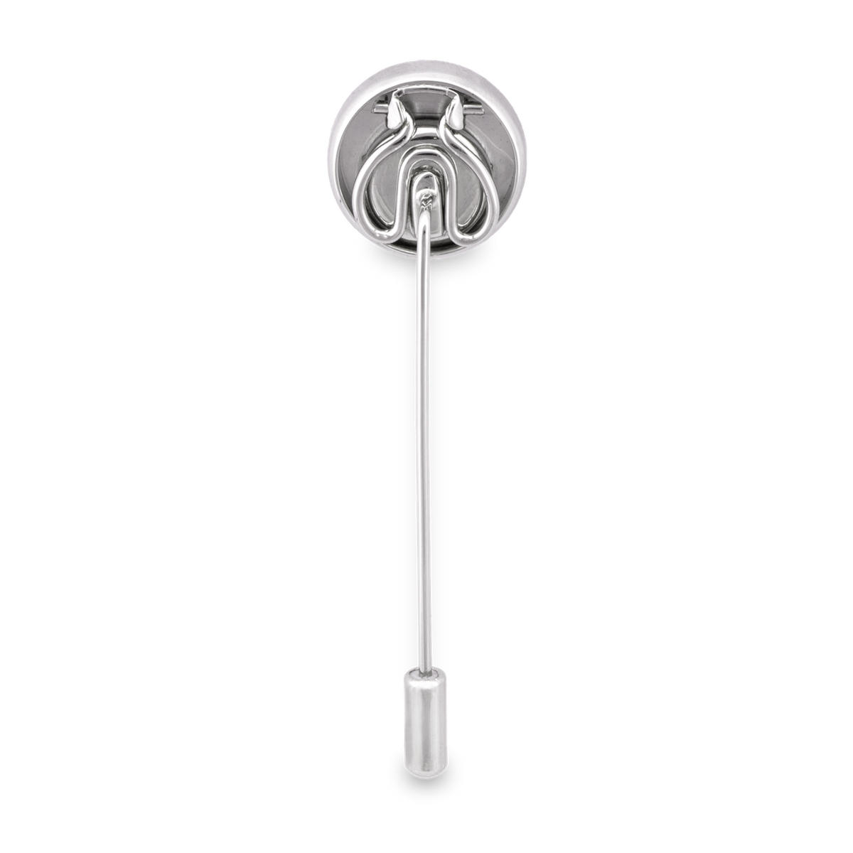 Lapel with Clip-on White Silver Button Covers-Cufflinks.com.sg