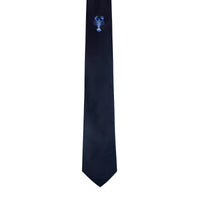 Lobster Embroidered Silk Satin Necktie in Navy Blue-Cufflinks.com.sg | Neckties.com.sg