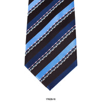 MarZthomson 8cm University Striped Tie with Wave Detail Tie in Blue J-Cufflinks.com.sg | Neckties.com.sg