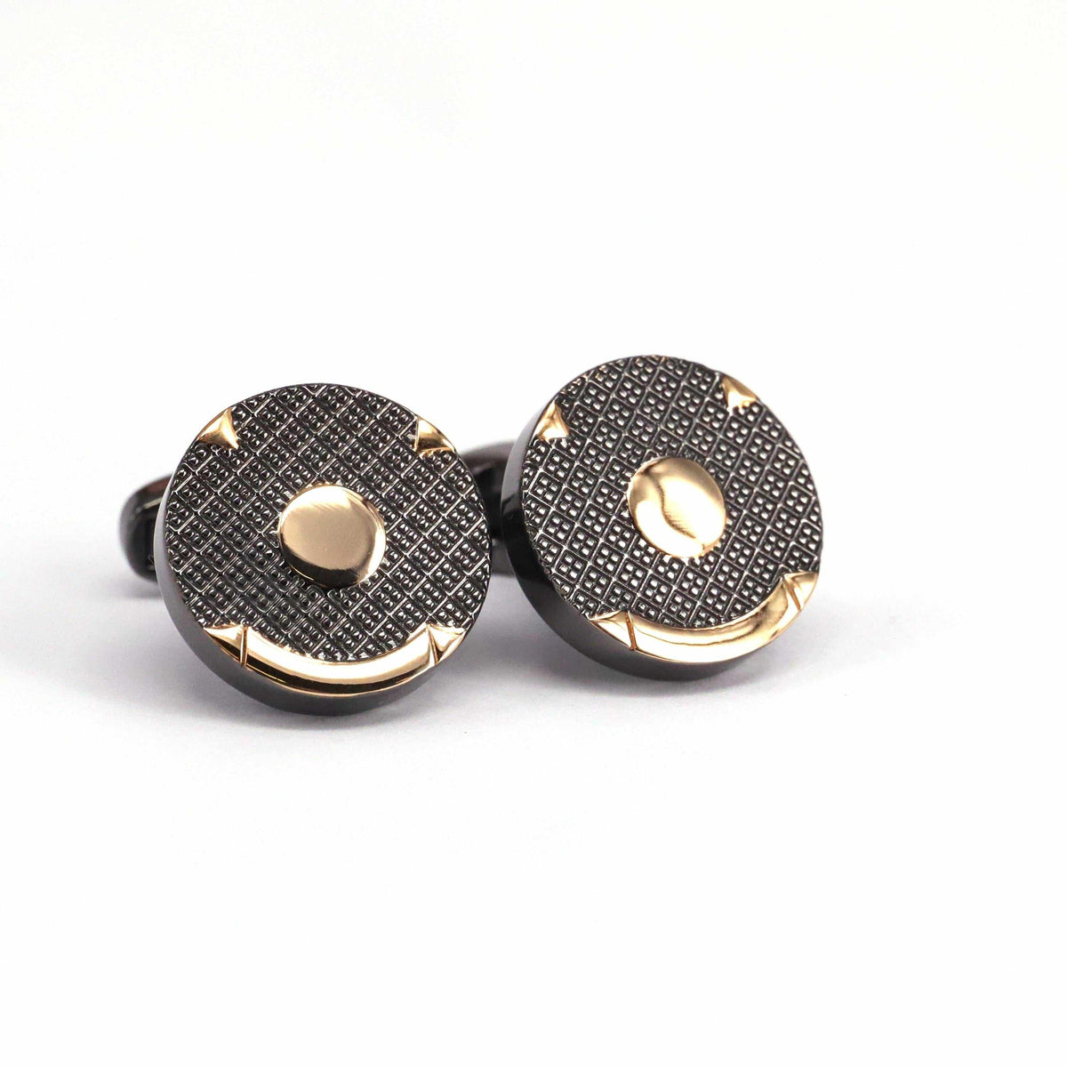 MarZthomson Art Deco Cufflinks in Black Rhodium-Cufflinks.com.sg