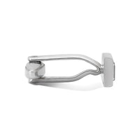 MarZthomson Bar Shape White and Purple Crystals Cufflinks-Cufflinks.com.sg