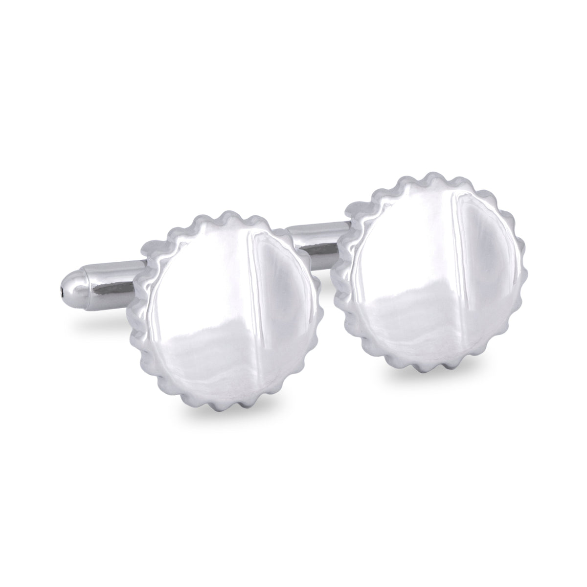 MarZthomson Bottle Cap Cufflinks in Silver-Cufflinks.com.sg