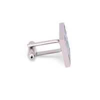 MarZthomson Brick Wall Cufflinks in Shades of Green-Cufflinks.com.sg