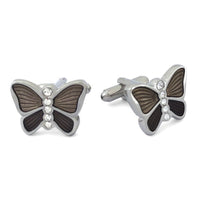 MarZthomson Butterfly Cufflinks in Blue M-Cufflinks.com.sg