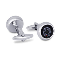 MarZthomson Compass Cufflinks White word Black base M-Cufflinks.com.sg