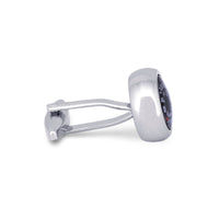 MarZthomson Compass Cufflinks White word Black base M-Cufflinks.com.sg