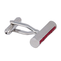 MarZthomson Cylinder Cufflinks with Crystal Inserts F-Cufflinks.com.sg