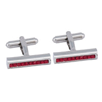 MarZthomson Cylinder Cufflinks with Crystal Inserts F-Cufflinks.com.sg
