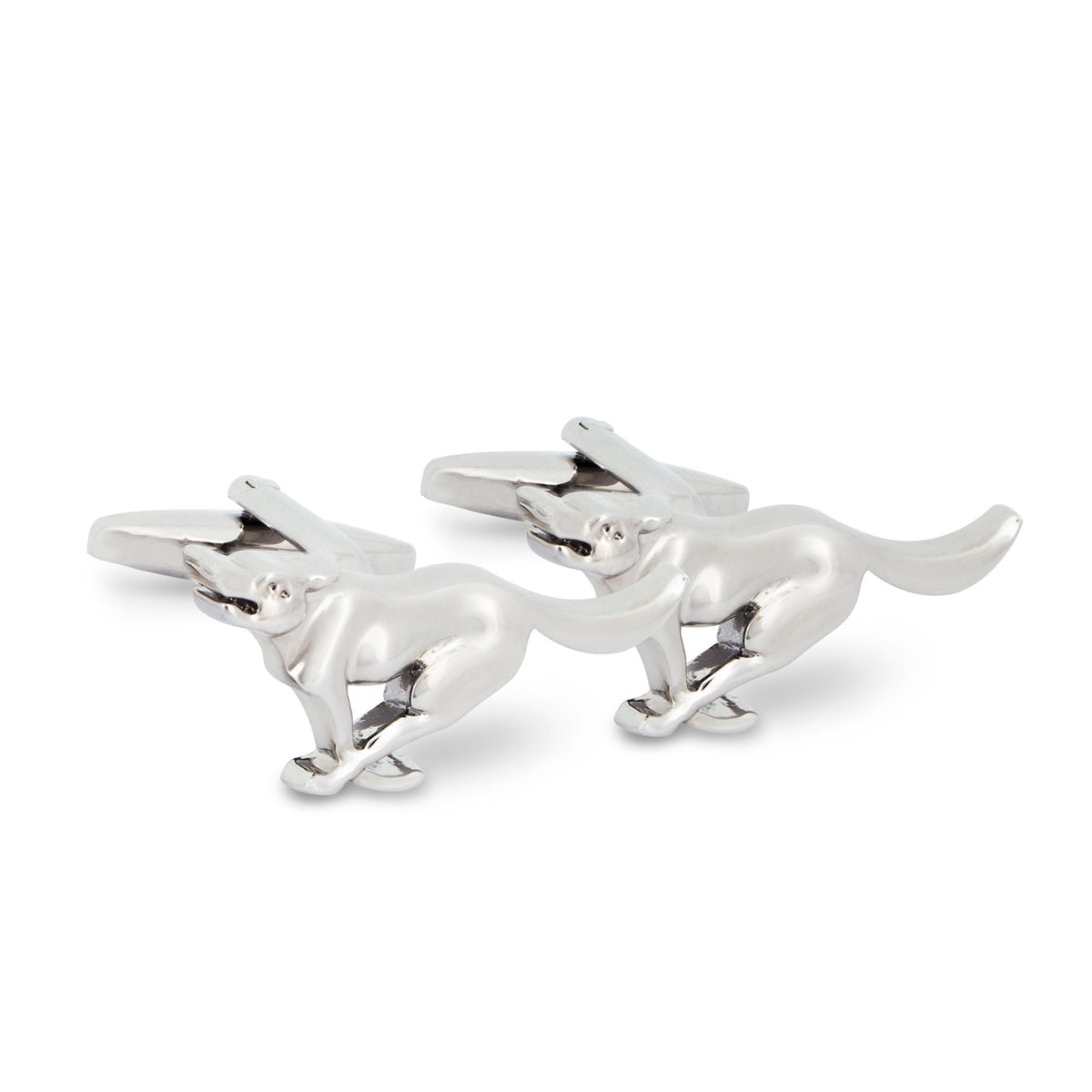 MarZthomson Dashing Dog Silver-Tone Cufflinks F-Cufflinks.com.sg