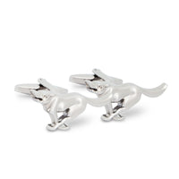 MarZthomson Dashing Dog Silver-Tone Cufflinks F-Cufflinks.com.sg