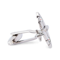 MarZthomson Fighter Jet in Silver - aeroplane Cufflinks-Cufflinks.com.sg