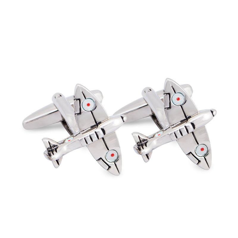 MarZthomson Fighter Jet in Silver - aeroplane Cufflinks-Cufflinks.com.sg
