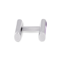 MarZthomson Foldable Rectangle Cufflinks with Purple Centerpiece M-Cufflinks.com.sg