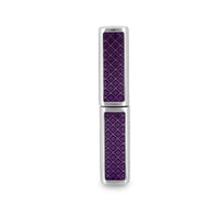 MarZthomson Foldable Rectangle Cufflinks with Purple Centerpiece M-Cufflinks.com.sg