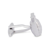MarZthomson Hand Grenade Bomb Cufflinks in Silver M-Cufflinks.com.sg