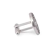 MarZthomson Enamel Round Floral Cufflinks-Cufflinks.com.sg