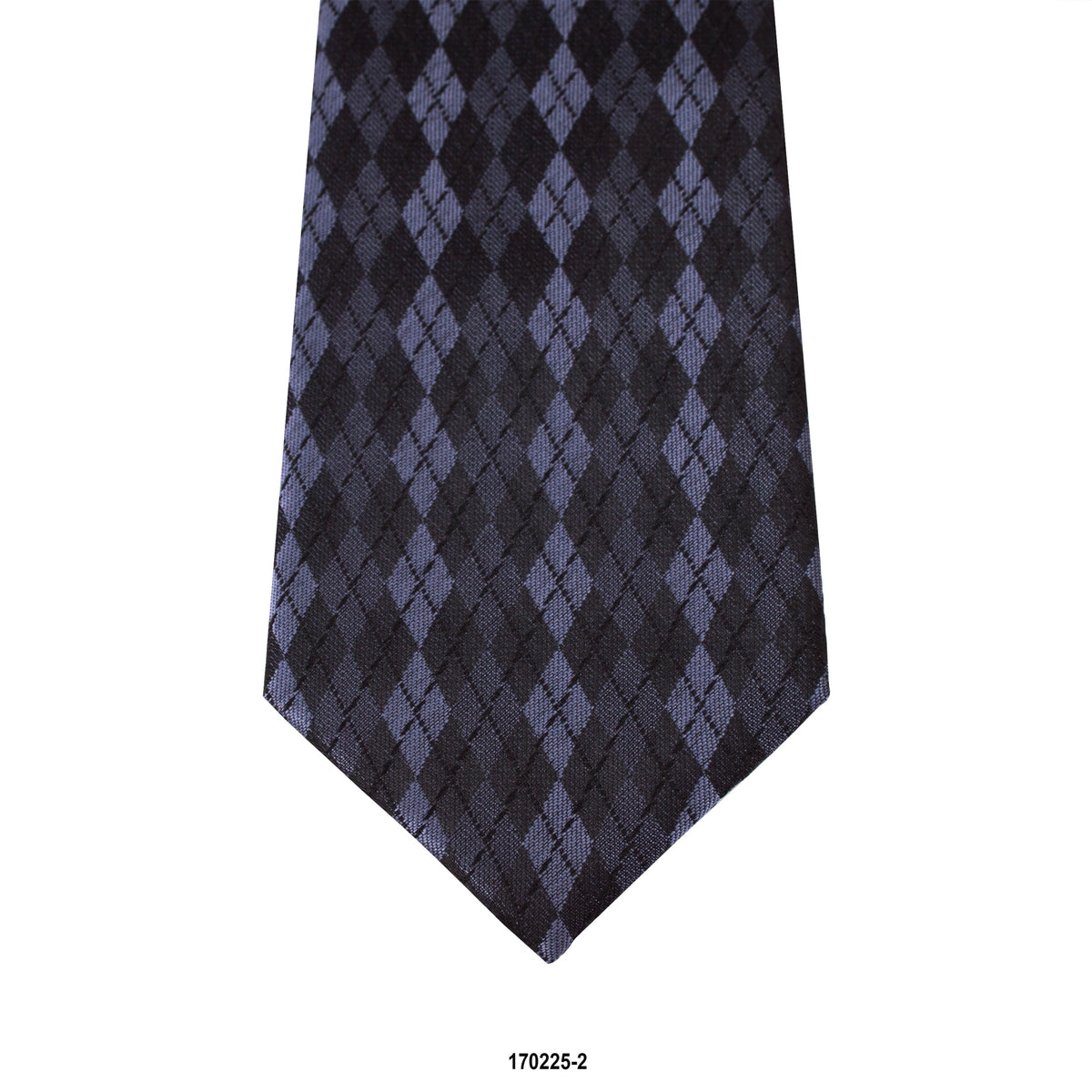 Marz 8cm Argyle Check Pattern Tie in Grey M-Cufflinks.com.sg | Neckties.com.sg