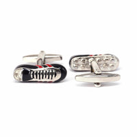 MarzThomson Black Football Shoes Cufflinks-Cufflinks.com.sg