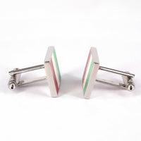 Marzthomson Italy Flag Cufflinks-Cufflinks.com.sg