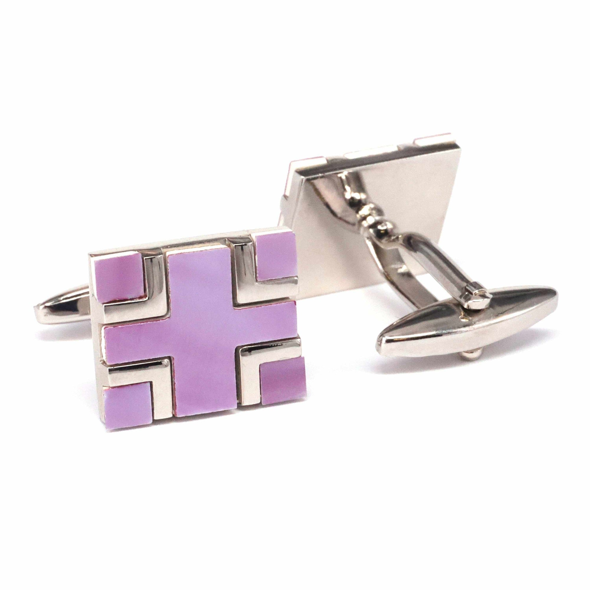 Marzthomson Purple Cross Cufflinks J-MarZthomson-Cufflinks.com.sg