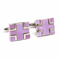 Marzthomson Purple Cross Cufflinks J-MarZthomson-Cufflinks.com.sg