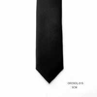 Orotie Satin Slim in Black-Cufflinks.com.sg