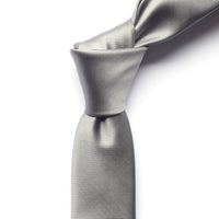Orotie Skinny Tie in Silver 5cm-Cufflinks.com.sg