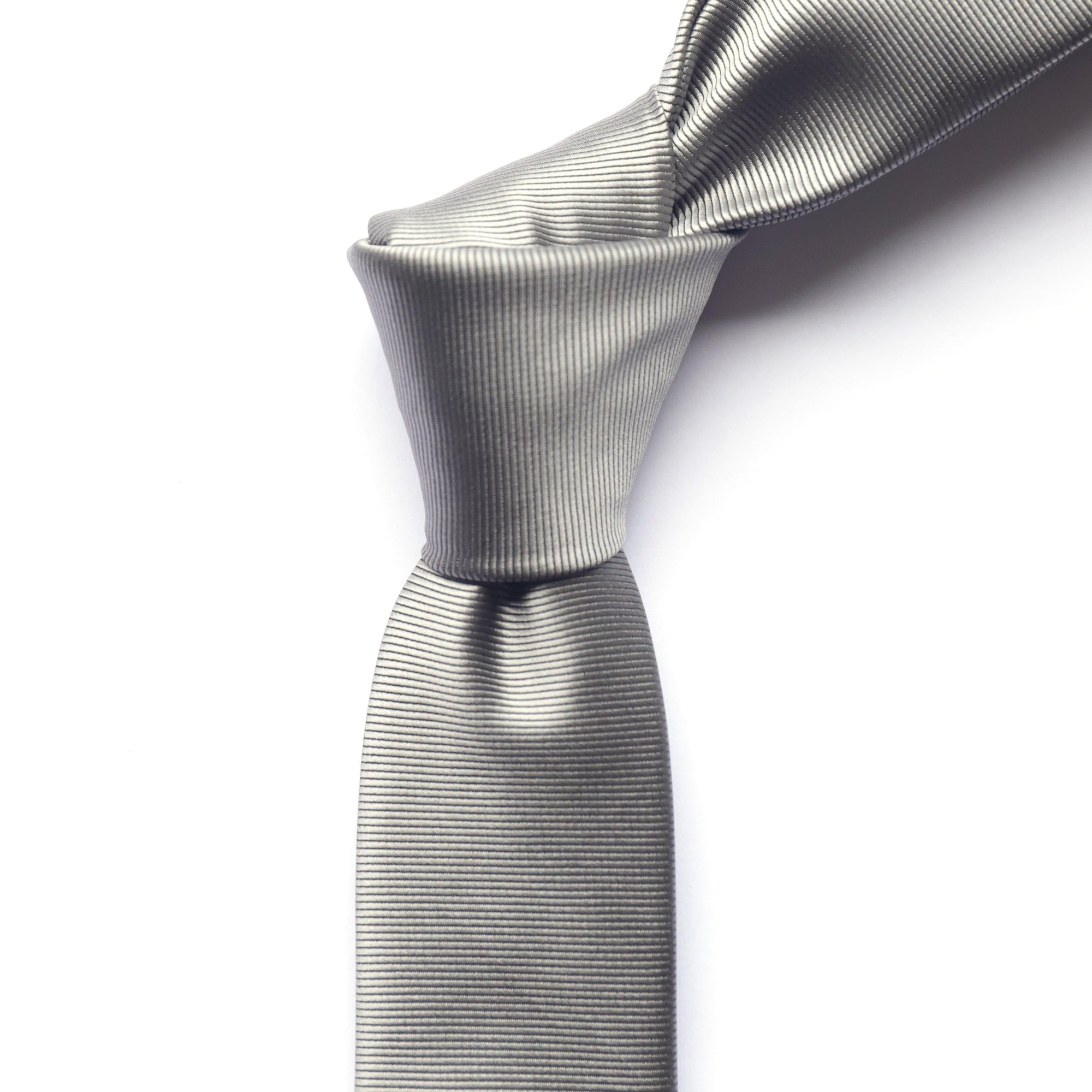 Orotie Skinny Tie in Silver 5cm-Cufflinks.com.sg