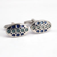 Oval Dots and Square Specks Cufflinks in Various Col A-Cufflinks.com.sg