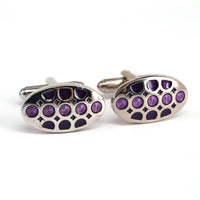 Oval Dots and Square Specks Cufflinks in Various Col A-Cufflinks.com.sg