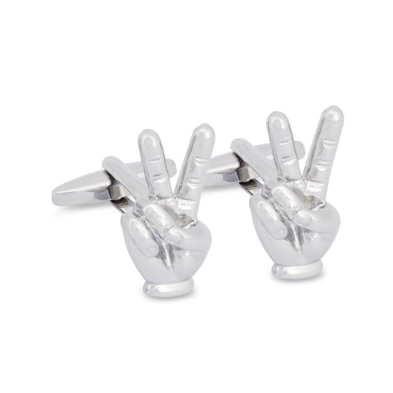 Peace Hand Sign Cufflinks, Victory Hand Sign Cufflinks A5-Cufflinks.com.sg