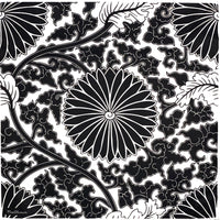 Peranakan Floral Print Pocket Square-Pocket Squares-MarZthomson-Black-Cufflinks.com.sg