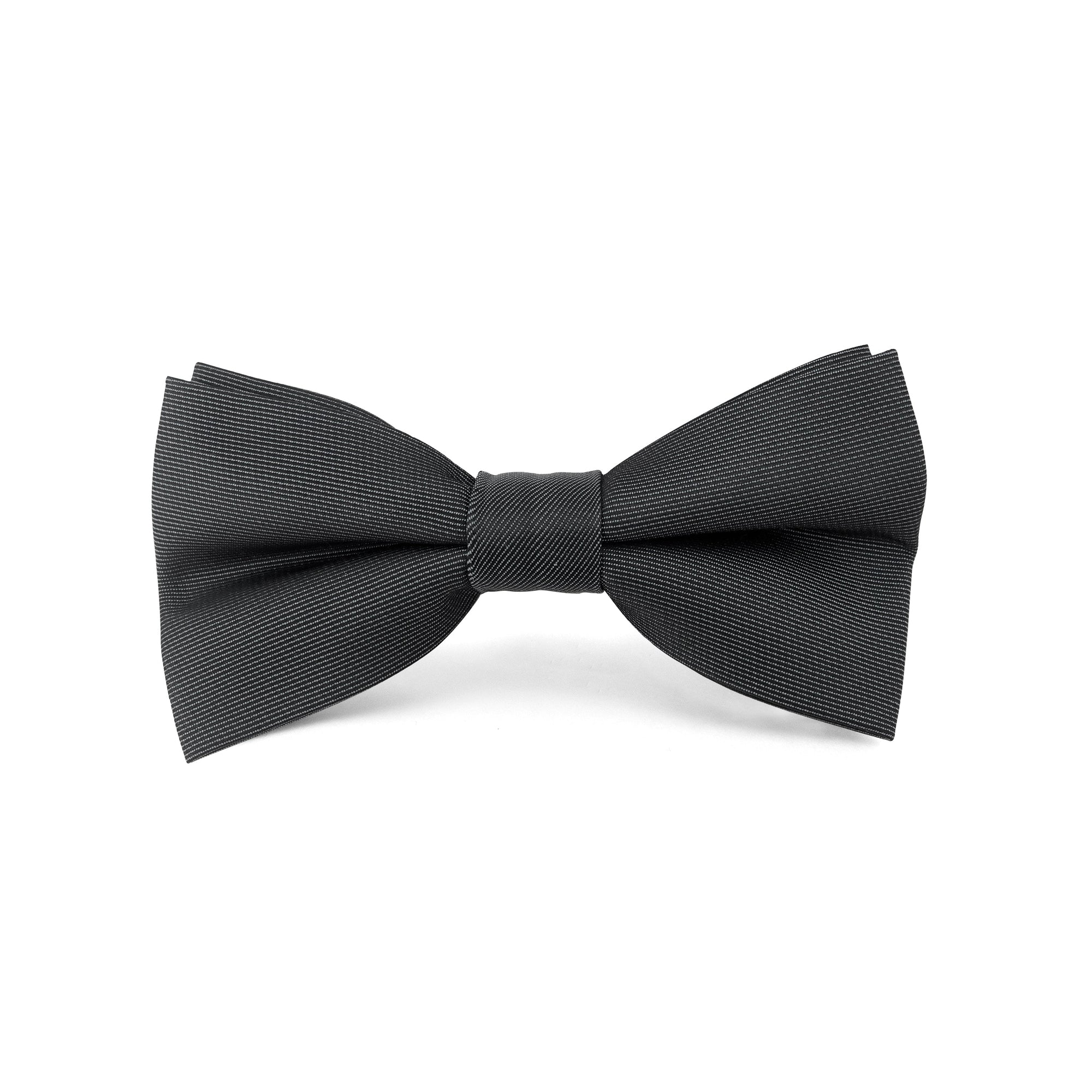 Pre-Tied Grosgrain Grey Bow Tie-Cufflinks.com.sg | Neckties.com.sg